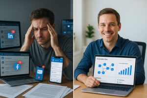 Automatización de Redes Sociales con Agentes Autónomos:                                                                El Futuro de tu Presencia Digital